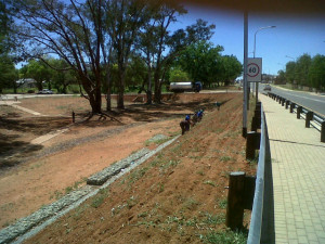 road verge soil preparation before hydroseeding